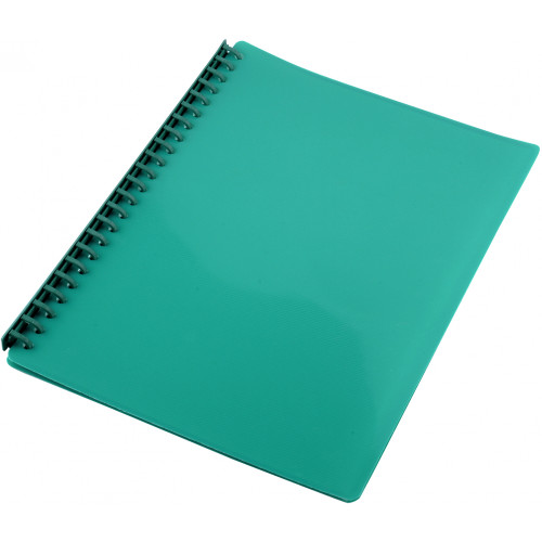 100 x Refillable Display Book A4 20 Pocket Green