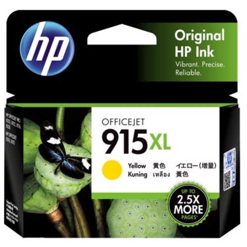 HP #915XL ORIGINAL YELLOW INK CARTRIDGE (3YM21AA) 825 PAGES Suits HP Officejet 8010 / 8012 / 8020 / 8022 / 8026 / 8028