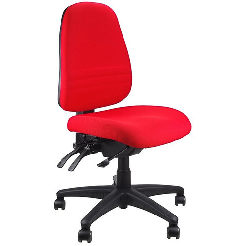 ENDEAVOUR 103 FULLY ERGONOMIC CHAIR RED FABRIC NO ARMS