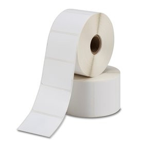 White Direct Thermal Perforated Labels 51mm X 36mm 1000 Labels Per Roll, 25mm Core