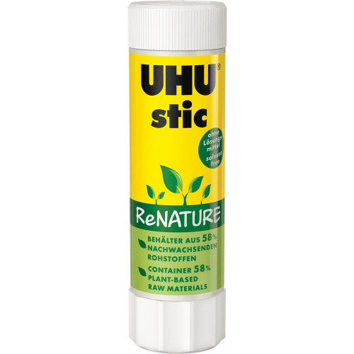 UHU ReNature Sustainable Glue Stick 54% Plant Based, 40g (33-00047)
