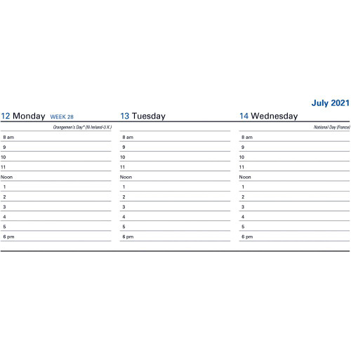 Collins Management Diary Week To View B6/7 Slim Landscape Black (2026 - Clearance - While Stocks Last)
