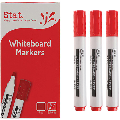 STAT WHITEBOARD MARKER BULLET 2.0mm Red