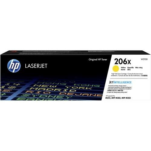 HP #206X HIG YIELD (2,450) YELLOW TONER W2112X (SUIT HP LASERJET PRO M255,HP LASERJET PRO M282,HP LASERJET PRO M283)