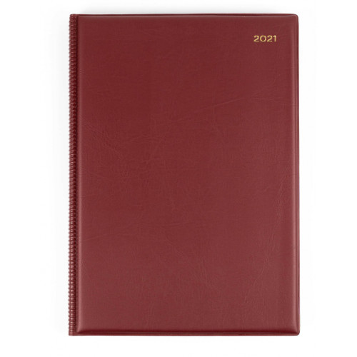 COLLINS BELMONT DIARY A4 DTP PVC CHERRY RED (2024)