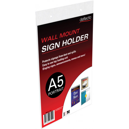 Deflecto A5 Portrait Hanging Sign Holder 47101