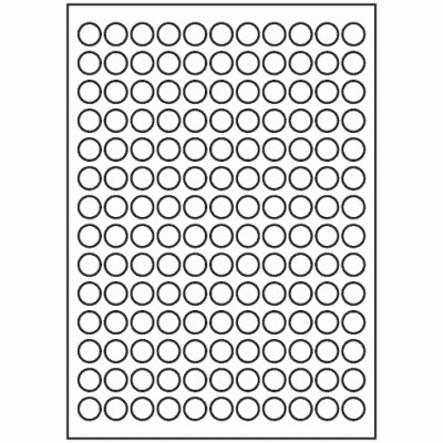 REDIFORM A4/15D CIRCULAR LABELS SHEET A4 Laser Labels / Round 15mm (D) 165 Labels per Sheet (Box of 100)