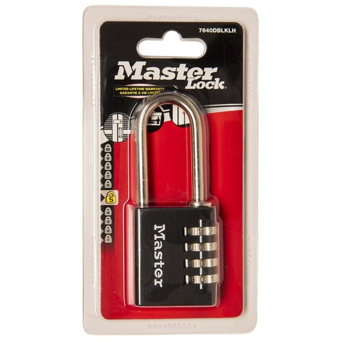 MASTER LOCK 51MM SHACKLE COMBINATION PADLOCK 7640EURDBLKLH