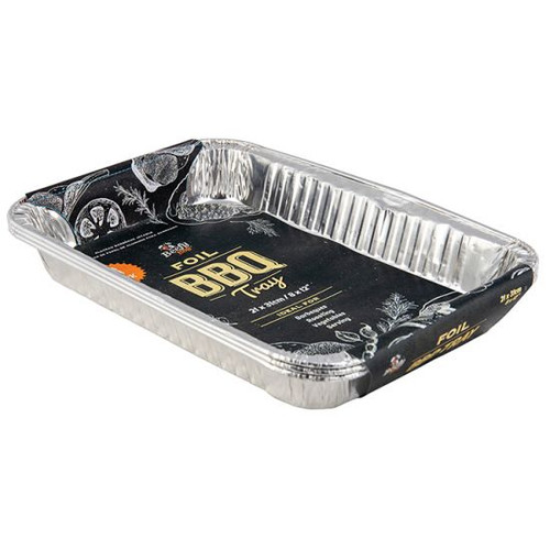 BBQ Serving Trays 21 x 31cm (Pack of 3) Foil Tray