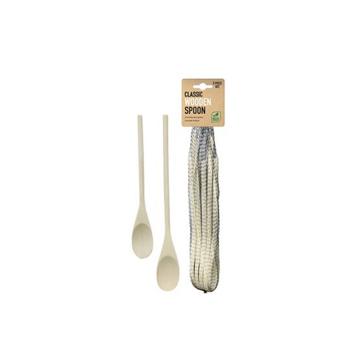 Wooden Spoon Set Pack of 5 (Assorted Size: 3 x 25cm & 2 x 30cm)