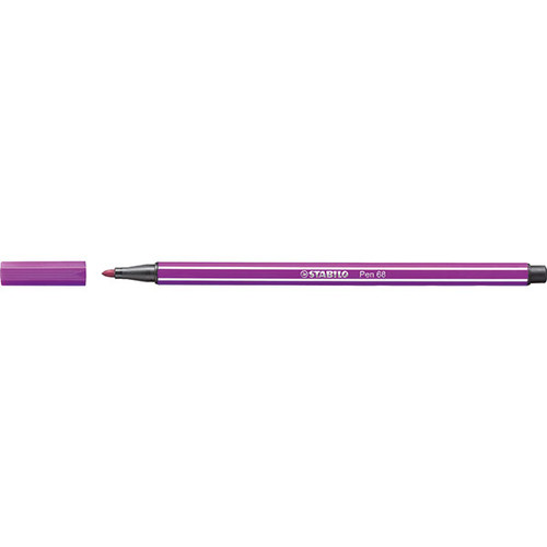 STABILO PEN 68 FIBRE TIP PEN LILAC (BX10)