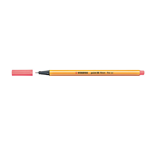 STABILO POINT 88 FINELINER NEON RED BOX 10