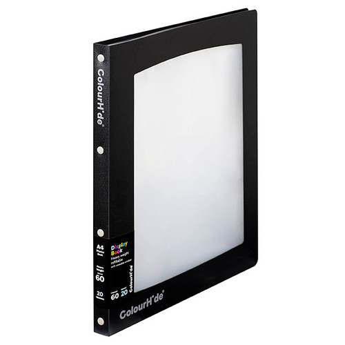 COLOURHIDE DISPLAY BOOK REFILLABLE INSERT 20 SHEET Black