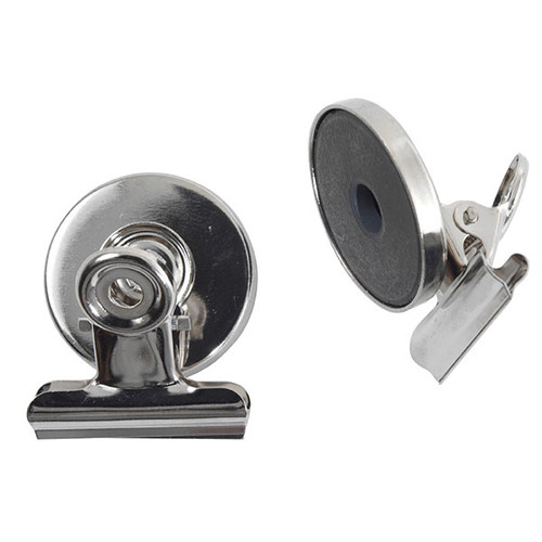 ESSELTE MAGNETIC CLIP CHROME 32MM PK2