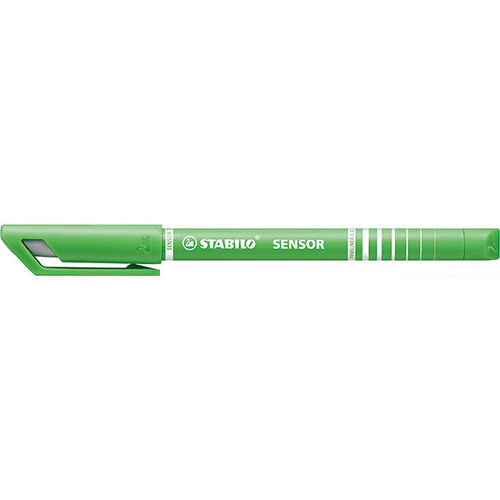 STABILO SENSOR FINELINER LIGHT GREEN BOX 10
