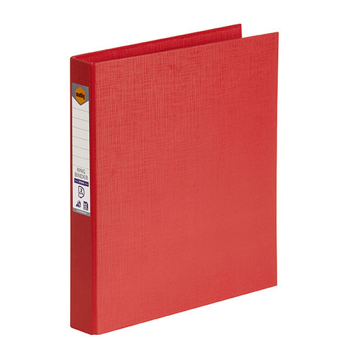 MARBIG RING BINDER A4 25MM 2D PE RED