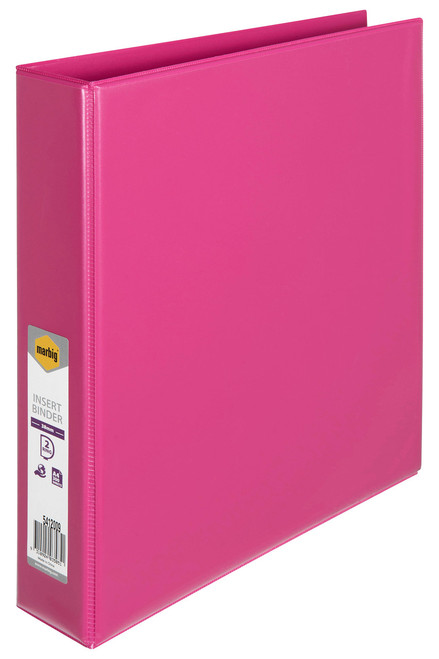 MARBIG CLEARVIEW INSERT BINDER A4 38MM 2D PINK