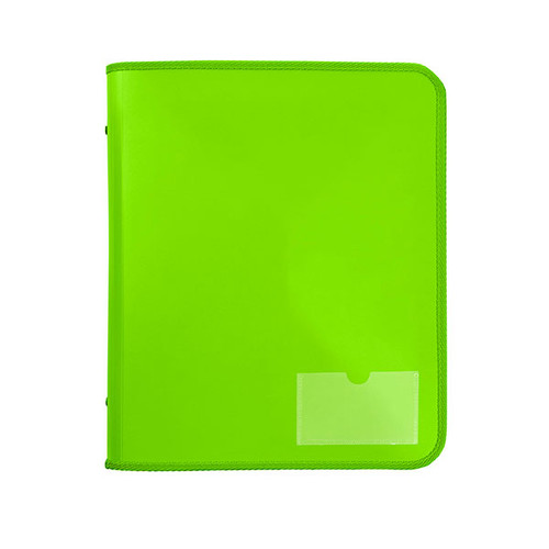 MARBIG ZIPPER BINDER W/ TECH CASE 25MM 2D LIME