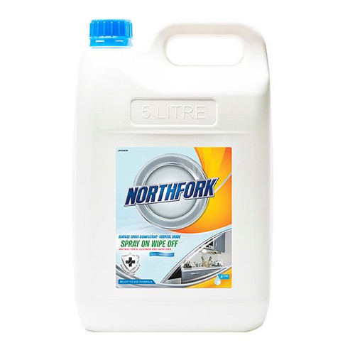 NORTHFORK SPRAY ON WIPE OFF SURFACE DISINFECTANT HOSPITAL GRADE 5 LITRE