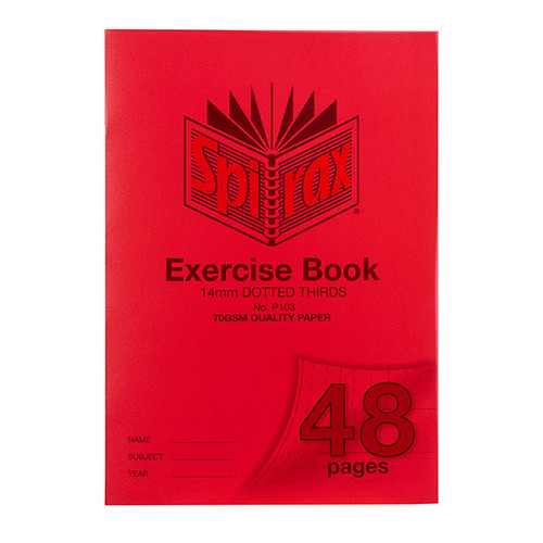 SPIRAX P103 EXERCISE BOOK A4 14MMDT 48PG 70gsm