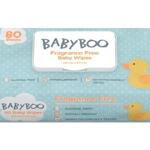 BABY BOO UNSCENTED BABY WIPES 80PK