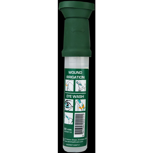 AEROWASH Drop Eyewash Refill Bottle 100mL with Eye Cup, Each