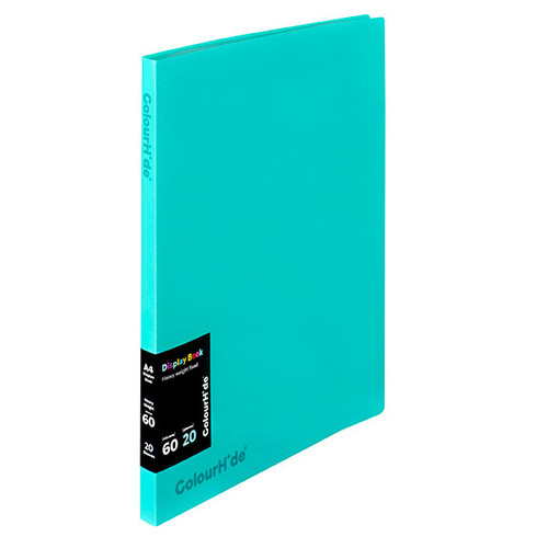 COLOURHIDE DISPLAY BOOK FIXED 20 SHEET Aqua