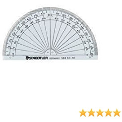 Staedtler 568 Protractor 10cm - 180 Degree, Each
