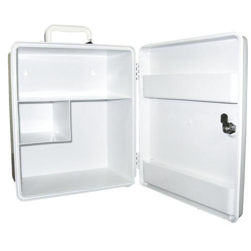 AEROCASE Large White Plastic Cabinet with Key Latch 32 x 37 x 18cm, Each
