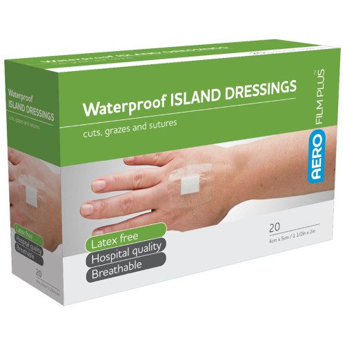 AEROFILM PLUS Waterproof Island Dressing 4 x 5cm, Box of 20