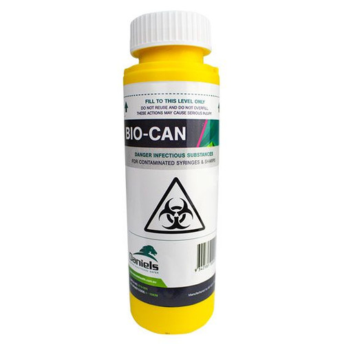 AEROHAZARD Sharps Disposal Container 125mL, Each
