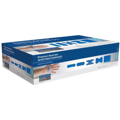 AEROPLAST Premium Detectable Assorted Dressings, Box of 100