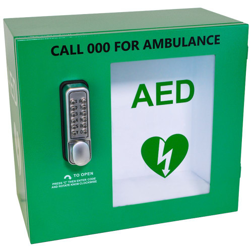 CARDIACT Alarmed Outdoor AED Cabinet with Lock 38 x 42 x 22cm