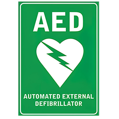 CARDIACT Poly AED Sign 22.5 x 30cm, Each