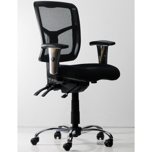 DIABLO MEDIUM BACK MANAGERS CHAIR BLACK/CHROME