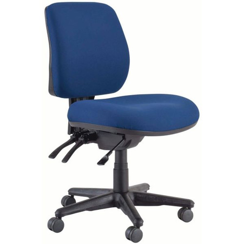 BURO ROMA 3 LEVER MID BACK OFFICE CHAIR NAVY NO ARMS