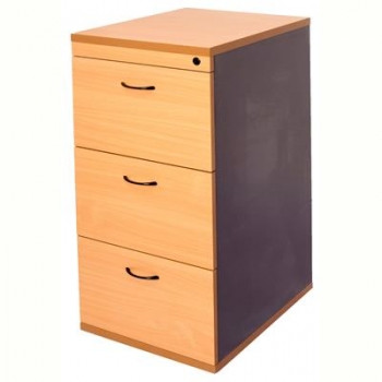 FILING CABINET 3 DRAWER 465(W) X 600(D) X 990(H) BEACH / IRONSTONE