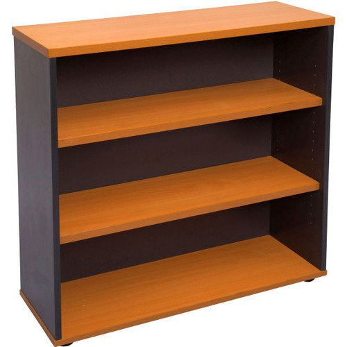 FURNX BOOKCASE CHERRY/ IRONSTONE H900 X W900 X D300MM