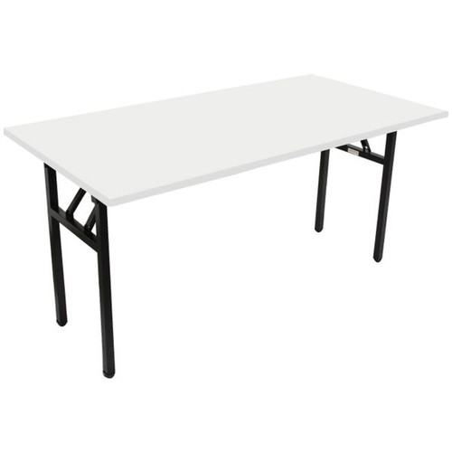 Rapidline Steel Folding Table 1500Wx750Dx730mmH Black Frame White Top