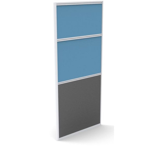 Rapid Screen H1650xl750mm Light Blue Charcoal Base
