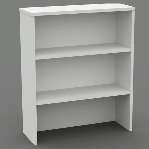 OM Classic Desk Hutch 1080Hx900Wx325mmD 4 Shelf All White
