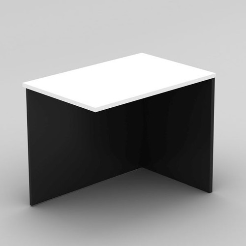 OM Classic Reception Desk Return 900Wx720Hx600mmD White and Charcoal