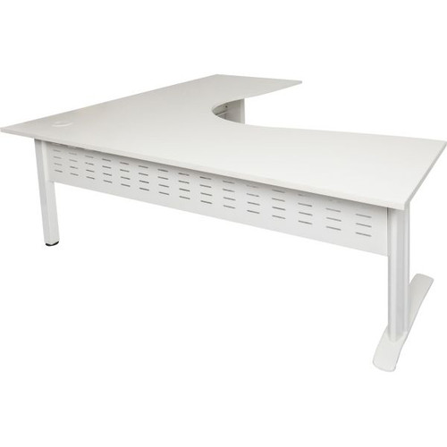 Rapid Span Cockpit Corner Desk 1800Wx1500Wx700mmD White Top White Steel Frame