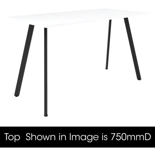 Eternity High Bar Table 1050Hx1800Wx900D White Top Black Frame