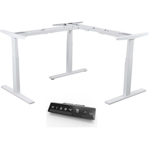 Infinity Electric Height Height Adjustable Desk Frame 2 Stage Leg 3 Motor White