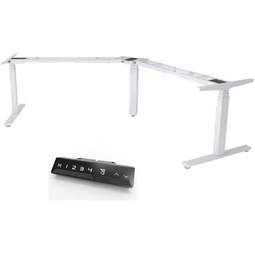 Infinity Electric Height Height Adjustable Desk Frame 3 Stage Leg 3 Motor White