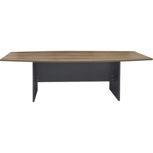 OM Premiere Boardroom Table 2400W x 1200D x 720mmH Regal Walnut and Charcoal