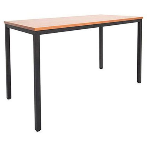 STEEL FRAME DRAFTING TABLE 900 (H) WITH 1500 (W) X 750 (D) BEECH LAMINATE TOP BLACK LEGS
