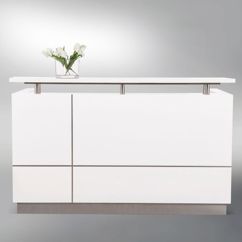 HUGO RECEPTION COUNTER W 2200 x D 950 x H 1150mm White