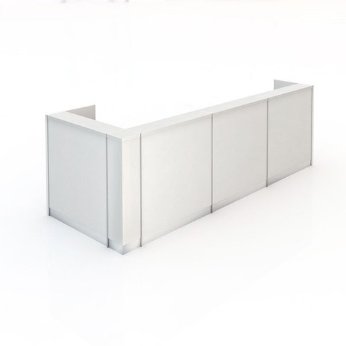 KENT RECEPTION COUNTER W 3595 x D 1395 x H 1200mm Gloss White